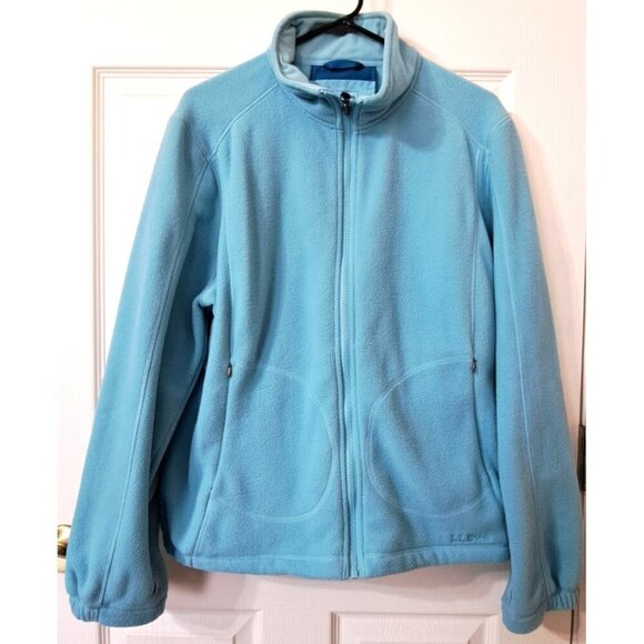 L.L. Bean Blue Full Zip Long Sleeve Fleece Jacket XL - Picture 1 of 12
